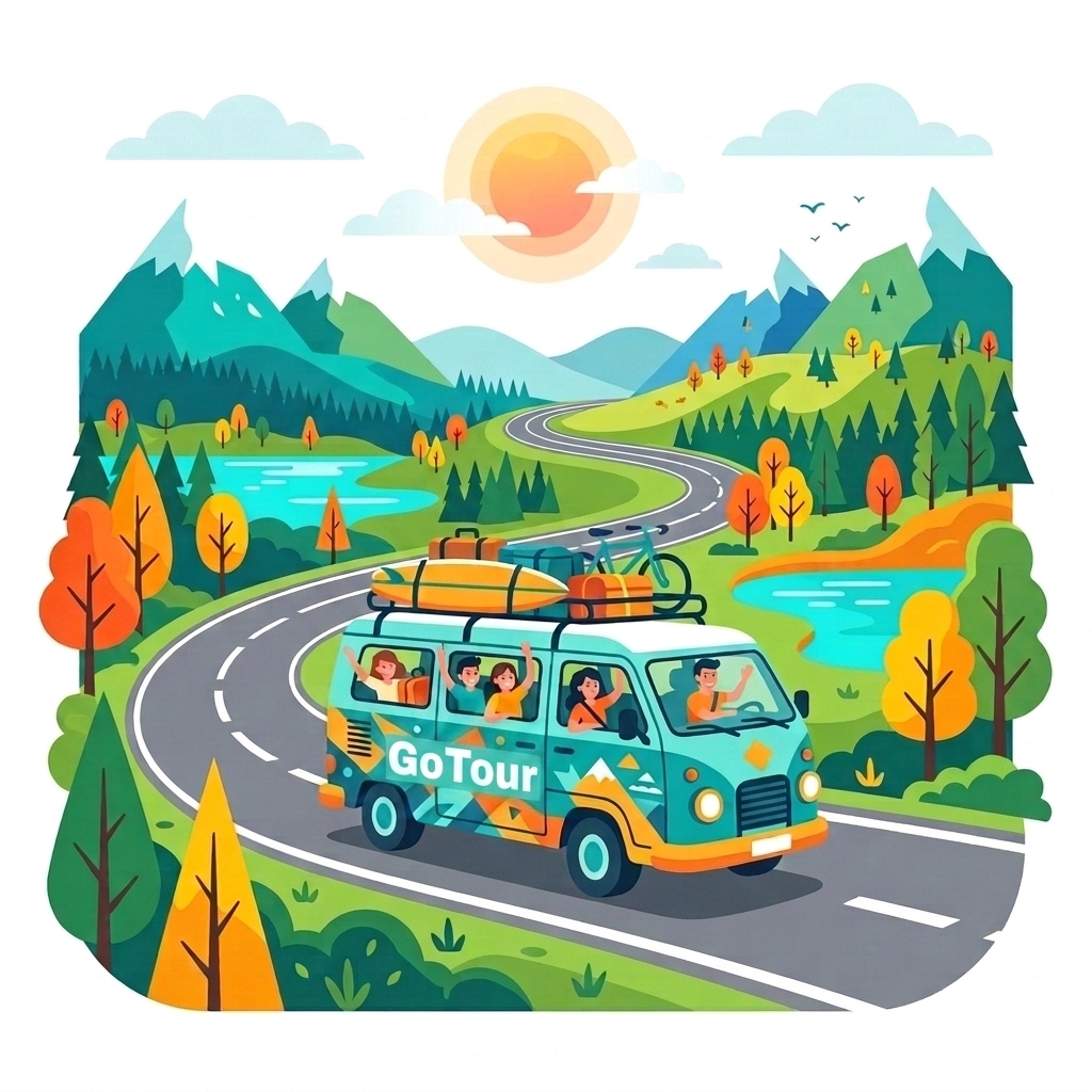 Car Travel Illustration
